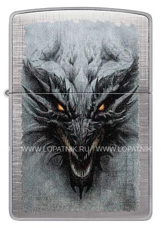 зажигалка zippo dragon design с покрытием linen weave, латунь/сталь, серебристая, 38x13x57 мм 48732 Zippo