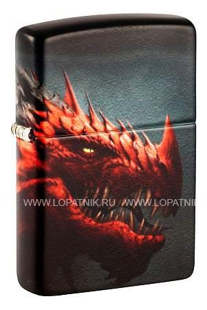 зажигалка zippo dragon design с покрытием 540 matte, латунь/сталь, черная, 38x13x57 мм 48777 Zippo