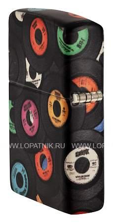 зажигалка zippo records design с покрытием 540 matte, латунь/сталь, черная, 38x13x57 мм 48770 Zippo
