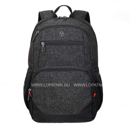 рюкзак torber xplor с отделением для ноутбука 15.6", чёрн/сер меланж, полиэстер, 44х30,5х14 см, 19 л t9563 Torber