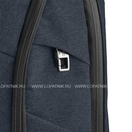 рюкзак victorinox architecture urban 2 deluxe backpack 15”, синий, полиэстер/кожа, 31x23x46 см, 23 л 612669 Victorinox