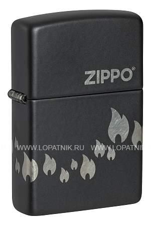 зажигалка zippo classic с покрытием black matte, латунь/сталь, черная, матовая, 38x13x57 мм 48980 Zippo