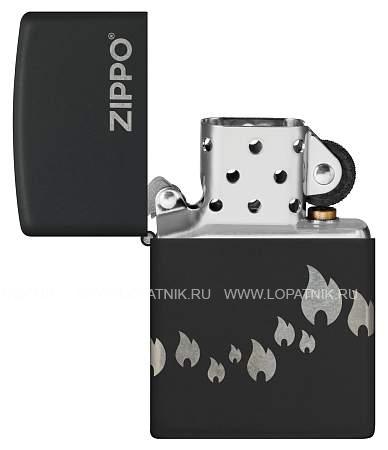 зажигалка zippo classic с покрытием black matte, латунь/сталь, черная, матовая, 38x13x57 мм 48980 Zippo